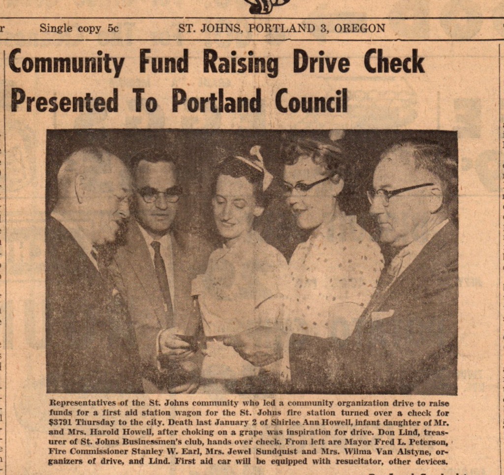 Aug 25 1955 (1) Shirlee Ann Howell fund