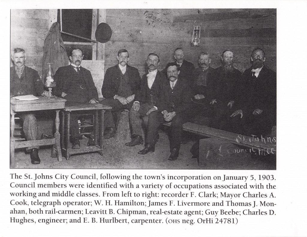 Jan 5 1903 St Johns City Council in original city hall