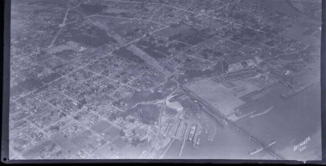 Aerial view of St. Johns and central developed portion